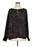 Joan Vass 100% Polyester Animal Print Black Long Sleeve Blouse Size 1X - photo 1