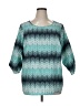 Croft & Barrow 100% Polyester Teal 3/4 Sleeve Blouse Size 1X - photo 1