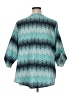 Croft & Barrow 100% Polyester Teal 3/4 Sleeve Blouse Size 1X - photo 2