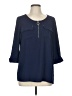 Rebecca Malone Blue 3/4 Sleeve Blouse Size M - photo 1