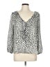 J.Crew 100% Polyester Silver 3/4 Sleeve Blouse Size L - photo 1