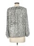 J.Crew 100% Polyester Silver 3/4 Sleeve Blouse Size L - photo 2