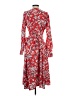 Halogen 100% Polyester Print Red Casual Dress Size S - photo 2