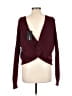 Fashion Nova 100% Acrylic Burgundy Pullover Sweater Size L - photo 2