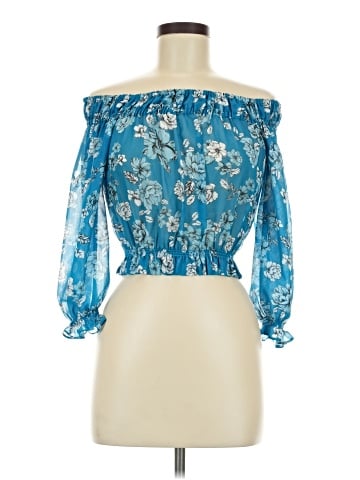 Blue Life 3/4 Sleeve Blouse (view 1)