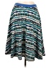 Bobeau Chevron-herringbone Teal Casual Skirt Size S - photo 1