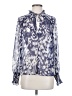 Zara 100% Polyester Blue Long Sleeve Blouse Size S - photo 1