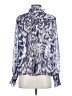 Zara 100% Polyester Blue Long Sleeve Blouse Size S - photo 2
