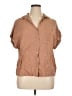 Rouge Tan 3/4 Sleeve Button-Down Shirt Size 1X - photo 1