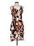 Shein Print Orange Cocktail Dress Size 12 - photo 1