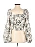 Express 100% Polyester Ivory 3/4 Sleeve Blouse Size XXS - photo 2