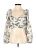 Express 100% Polyester Ivory 3/4 Sleeve Blouse Size XXS - photo 1