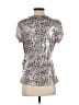 S. Levine Silver Short Sleeve Top Size M - photo 2