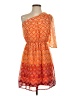 A. Byer 100% Polyester Chevron-herringbone Orange Cocktail Dress Size S - photo 1