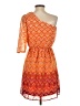 A. Byer 100% Polyester Chevron-herringbone Orange Cocktail Dress Size S - photo 2