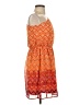 A. Byer 100% Polyester Chevron-herringbone Orange Cocktail Dress Size S - photo 4