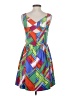 Leifsdottir 100% Silk Argyle Green Cocktail Dress Size 4 - photo 2