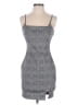 Glare 100% Polyester Plaid Gray Casual Dress Size M - photo 1