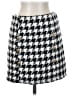 Dee Elly 100% Polyester Houndstooth Gray Black Casual Skirt Size S - photo 1