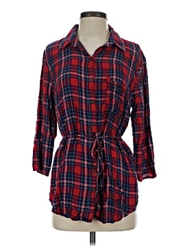 Faded Glory 3/4 Sleeve Button Down Shirt
