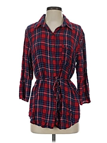 Faded Glory 3/4 Sleeve Button-Down Shirt (view 1)