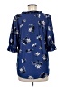 MELLODAY Blue 3/4 Sleeve Blouse Size M - photo 2