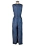 Talbots 100% Tencel Solid Blue Jumpsuit Size 2 - photo 2