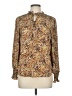 alex & lili 100% Polyester Tweed Brown Long Sleeve Blouse Size M - photo 1