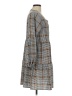 Unbranded 100% Polyester Plaid Gray Tan Casual Dress Size M - photo 4