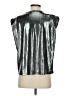 Shein Metallic Silver Sleeveless T-Shirt Size 2 - photo 2