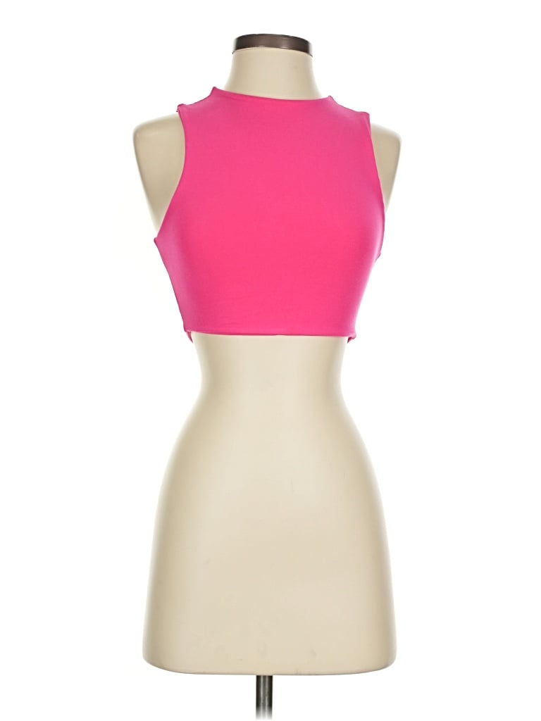 Pre-owned Klassy Network Tank Top Pink Halter Neckline Tops