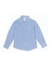Unbranded Checkered-gingham Blue Long Sleeve Button-Down Shirt Size 6 - photo 1
