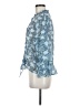 Waverly Grey 100% Polyester Blue 3/4 Sleeve Blouse Size M - photo 5