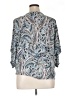 Daytrip 100% Rayon Paisley Blue 3/4 Sleeve Blouse Size XL - photo 2