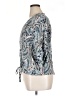 Daytrip 100% Rayon Paisley Blue 3/4 Sleeve Blouse Size XL - photo 5