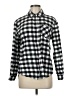 Peloton 100% Cotton Checkered-gingham Black Long Sleeve Button-Down Shirt Size M - photo 1