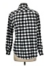 Peloton 100% Cotton Checkered-gingham Black Long Sleeve Button-Down Shirt Size M - photo 2