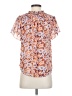 Madewell 100% Polyester Floral Orange Short Sleeve Blouse Size XS - photo 2