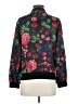Club Monaco 100% Viscose Floral Black Track Jacket Size XS - photo 2