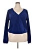 Forever 21 Plus 100% Polyester Blue Long Sleeve Blouse Size 2X - photo 1