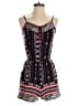 Ultra Pink 100% Rayon Paisley Black Romper Size S - photo 1