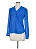 Candie's 100% Polyester Blue Long Sleeve Blouse Size M - photo 1