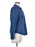 Gap Outlet 100% Cotton Polka Dots Blue Long Sleeve Button-Down Shirt Size M - photo 4