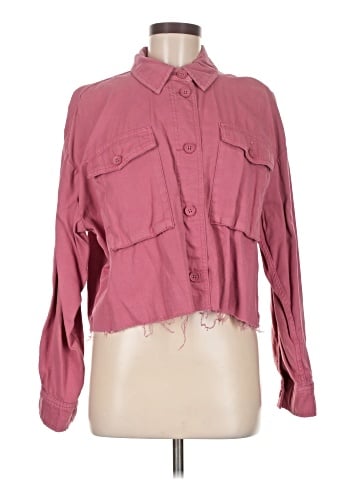 Topshop Long Sleeve Button-Down Shirt (view 1)