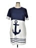 Chaos Monkey Graphic Blue Casual Dress Size 1X - photo 1