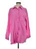 Unbranded Pink 3/4 Sleeve Button-Down Shirt Size S - photo 1