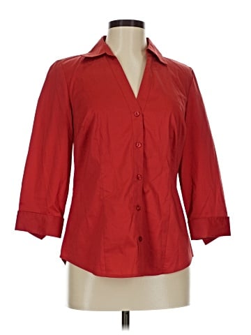 Ann Taylor Factory 3/4 Sleeve Button-Down Shirt (view 1)