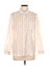 J.Jill Stripes Ivory Long Sleeve Button-Down Shirt Size L - photo 1
