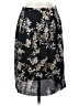 AGB 100% Polyester Floral Black Casual Skirt Size S - photo 1