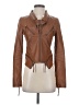 Lulus Brown Faux Leather Jacket Size XS - photo 1